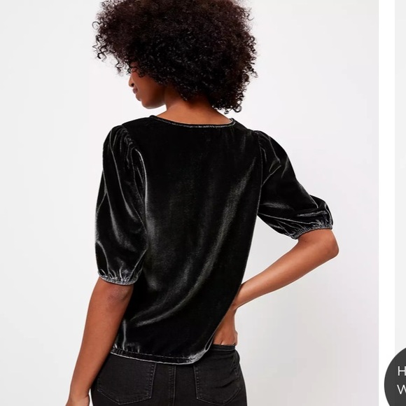 Velvet Puff Sleeve Top - Picture 2 of 4